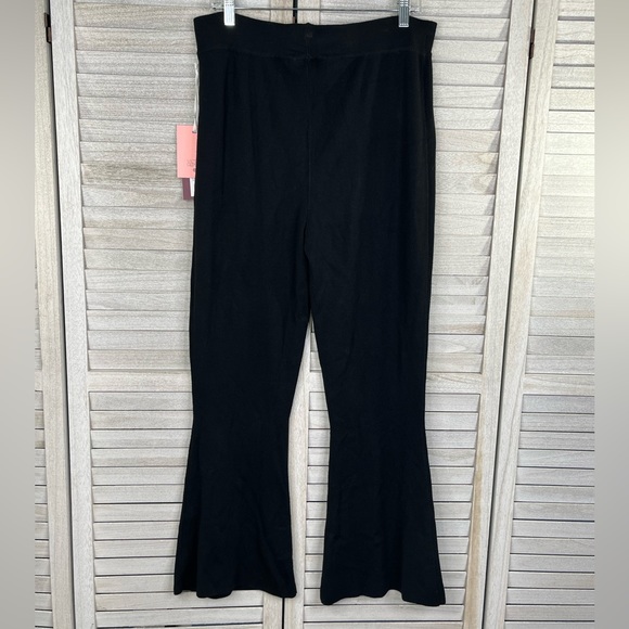VICTOR GLEMAUD (for Target) High Rise Flare Leg Sweater Knit Pants Black-Large - Picture 2 of 2